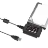 Sąsajos kortelių adapteris LOGILINK AU0006C — USB Type-A į IDE/ATA ir SATA, 1,2 m kabelis, juodas