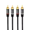 Garsinis kabelis LogiLink CA1201 0,5 m 2 x RCA juodas