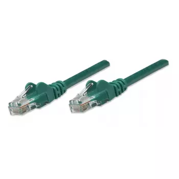 Intellinet tinklo kabelis, Cat5e, 0,5 m, žalias, CCA, U/UTP, PVC, RJ45, paauksuoti kontaktai, bekliūvis, su apsauga, garantija visam eksploatavimo laikui