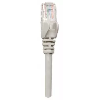 Intellinet tinklo kabelis, Cat5e, 2m, pilkas, CCA, U/UTP, PVC, RJ45, auksuoti kontaktai, bekliūtis, apsauginė įvorė, garantija visam laikui
