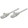 Intellinet tinklo kabelis, Cat5e, 2m, pilkas, CCA, U/UTP, PVC, RJ45, auksuoti kontaktai, bekliūtis, apsauginė įvorė, garantija visam laikui