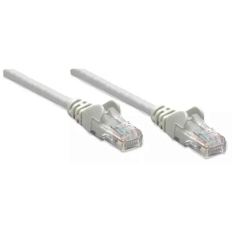 Intellinet tinklo kabelis, Cat5e, 15 m, pilkas, CCA, U/UTP, PVC, RJ45, paauksuoti kontaktai, nesukabinamas, apsaugotas, viso gyvenimo garantija