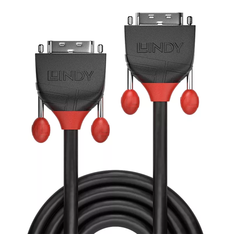 Lindy 2m DVI-D Dual Link kabelis, juodas