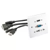 Priekinė panelė Lindy Multi AV 60220 HDMI VGA USB A 3,5 mm
