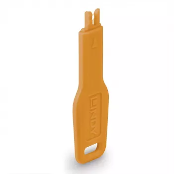 Lindy RJ45 prievado užrakto raktas oranžinis modelis 47896 — RJ45 prievado saugumo raktas tinklo užraktams