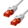 Ethernet kabelis ProXtend CAT6 RJ-45 U/UTP 7m Pilkas