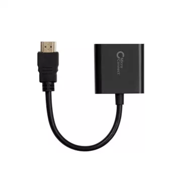 Microconnect HDMVGA1B vaizdo kabelio adapteris 0,15 m HDMI A tipo (standartinis) VGA (D-Sub) juodas
