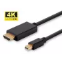Microconnect MDPHDMI1B-4K vaizdo kabelio adapteris 1 m Mini DisplayPort HDMI A tipo (standartinis) juodas