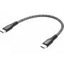 USB-C laidas Sandberg Survivor 0,2M 100W juoda balta