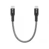 USB-C laidas Sandberg Survivor 0,2M 100W juoda balta