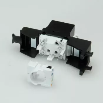 Keystone Jack ROLINE Cat. 6a RJ-45 neekranuotas be įrankių plonas juodas