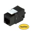 Keystone Jack ROLINE Cat. 6a RJ-45 neekranuotas be įrankių plonas juodas