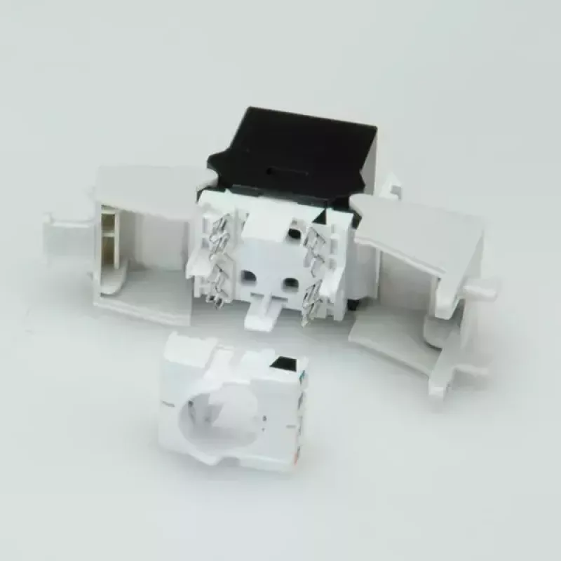 Keystone Jack ROLINE Cat.6/Class E plonas RJ-45 Neekranuotas Juodas
