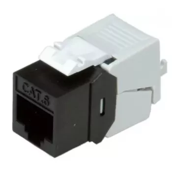 Keystone Jack ROLINE Cat.6/Class E plonas RJ-45 Neekranuotas Juodas