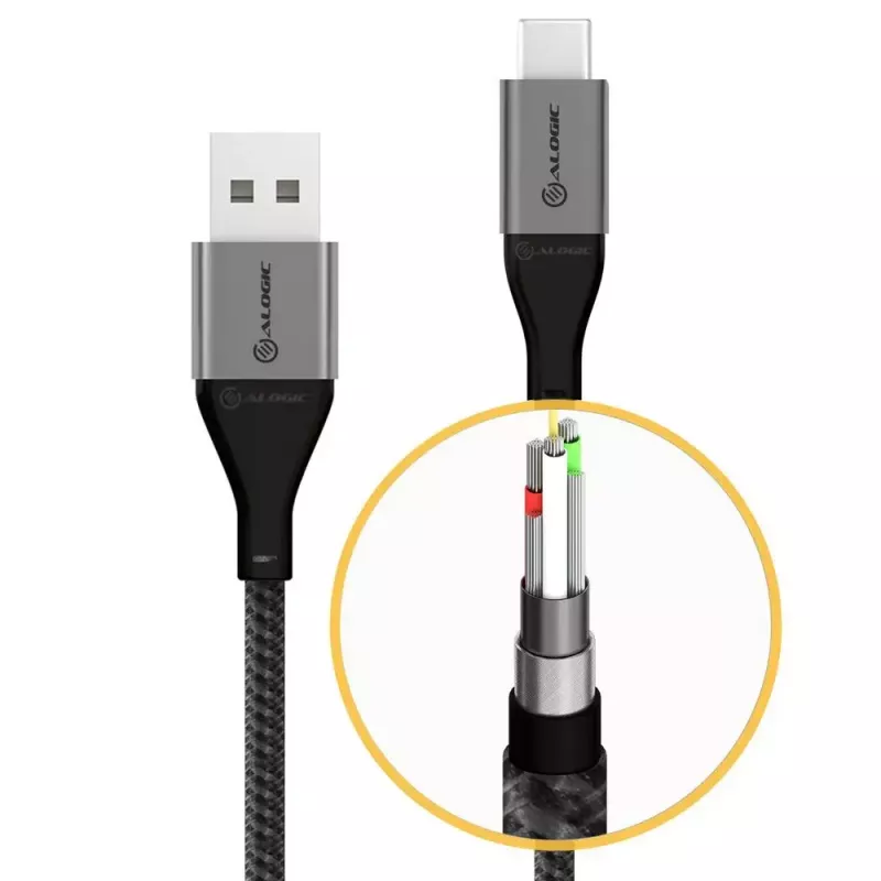 USB laidas ALOGIC ULCA2030-SGR 0,3 m USB 2.0 Pilka