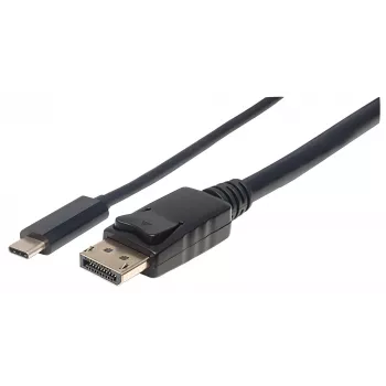Manhattan USB-C į DisplayPort laidas, 4K@60Hz, 1m, vyriškas į vyrišką, juodas, nebidirekcinis, trejų metų garantija, atitinka CDP2DP1MBD