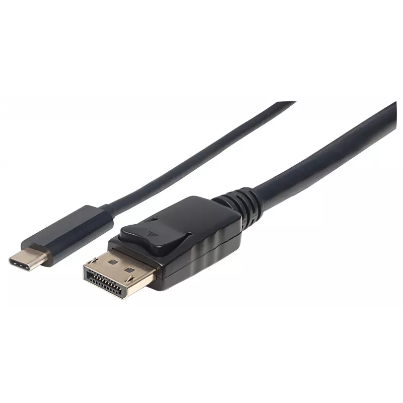 Manhattan USB-C į DisplayPort laidas, 4K@60Hz, 1m, vyriškas į vyrišką, juodas, nebidirekcinis, trejų metų garantija, atitinka CDP2DP1MBD