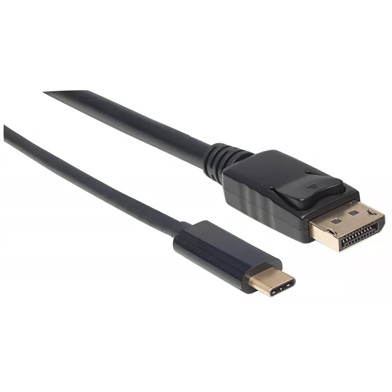 Manhattan USB-C į DisplayPort laidas, 4K@60Hz, 1m, vyriškas į vyrišką, juodas, nebidirekcinis, trejų metų garantija, atitinka CDP2DP1MBD