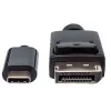 Manhattan USB-C į DisplayPort laidas, 4K@60Hz, 1m, vyriškas į vyrišką, juodas, nebidirekcinis, trejų metų garantija, atitinka CDP2DP1MBD