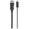 Manhattan USB-C į DisplayPort laidas, 4K@60Hz, 1m, vyriškas į vyrišką, juodas, nebidirekcinis, trejų metų garantija, atitinka CDP2DP1MBD