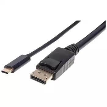 Manhattan USB-C į DisplayPort kabelis, 4K@60Hz, 2m, vyriškas į vyrišką, juodas, ne dvipusis, trejų metų garantija, ekvivalentas CDP2DP2MBD