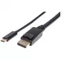 Manhattan USB-C į DisplayPort kabelis, 4K@60Hz, 2m, vyriškas į vyrišką, juodas, ne dvipusis, trejų metų garantija, ekvivalentas CDP2DP2MBD