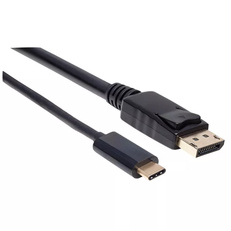 Manhattan USB-C į DisplayPort kabelis, 4K@60Hz, 2m, vyriškas į vyrišką, juodas, ne dvipusis, trejų metų garantija, ekvivalentas CDP2DP2MBD