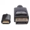 Manhattan USB-C į DisplayPort kabelis, 4K@60Hz, 2m, vyriškas į vyrišką, juodas, ne dvipusis, trejų metų garantija, ekvivalentas CDP2DP2MBD