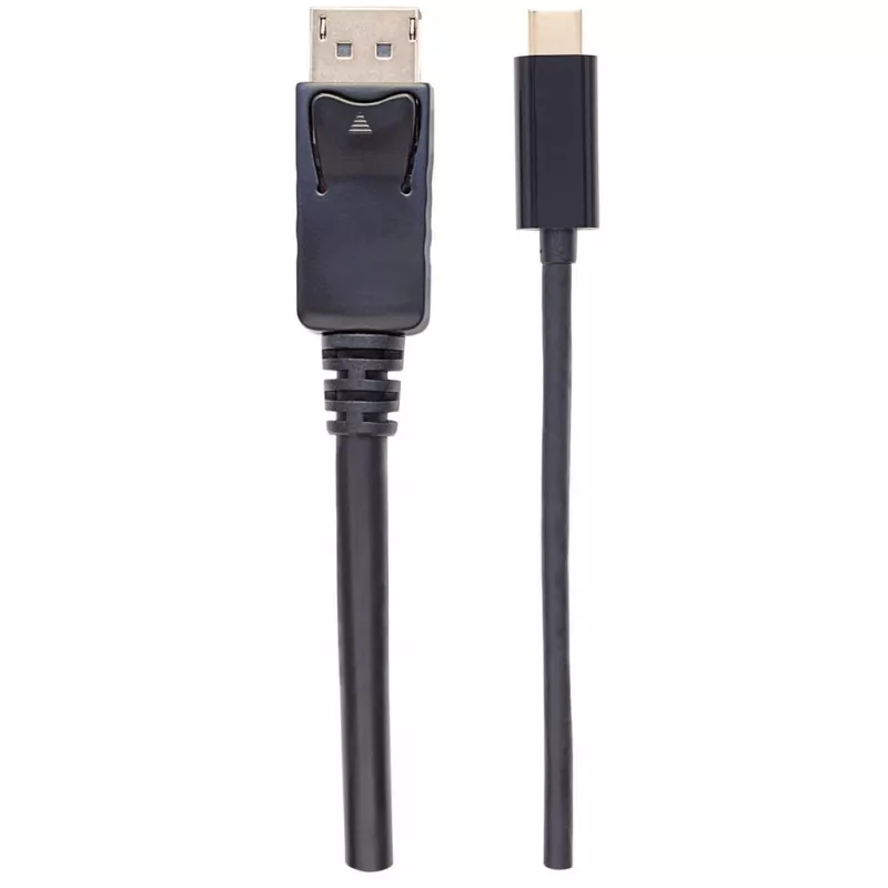 Manhattan USB-C į DisplayPort kabelis, 4K@60Hz, 2m, vyriškas į vyrišką, juodas, ne dvipusis, trejų metų garantija, ekvivalentas CDP2DP2MBD