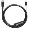 Manhattan USB-C į DisplayPort kabelis, 4K@60Hz, 2m, vyriškas į vyrišką, juodas, ne dvipusis, trejų metų garantija, ekvivalentas CDP2DP2MBD