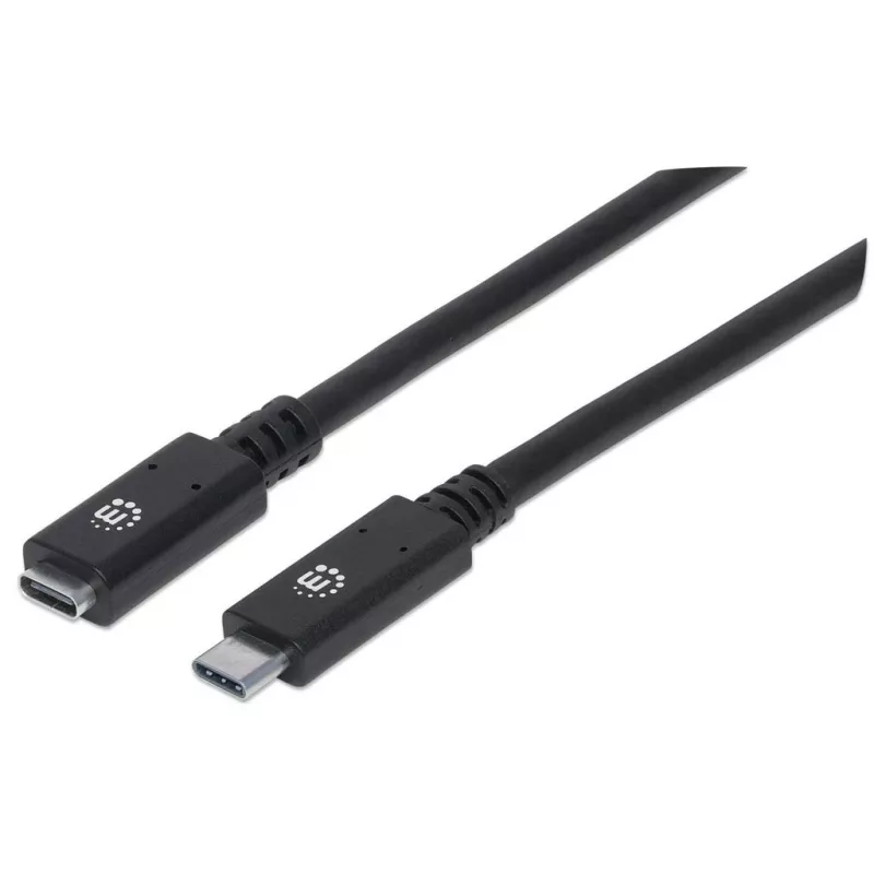 USB-C ilginamasis kabelis Manhattan 50cm Iš vyriškos į moterišką
