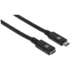USB-C ilginamasis kabelis Manhattan 50cm Iš vyriškos į moterišką