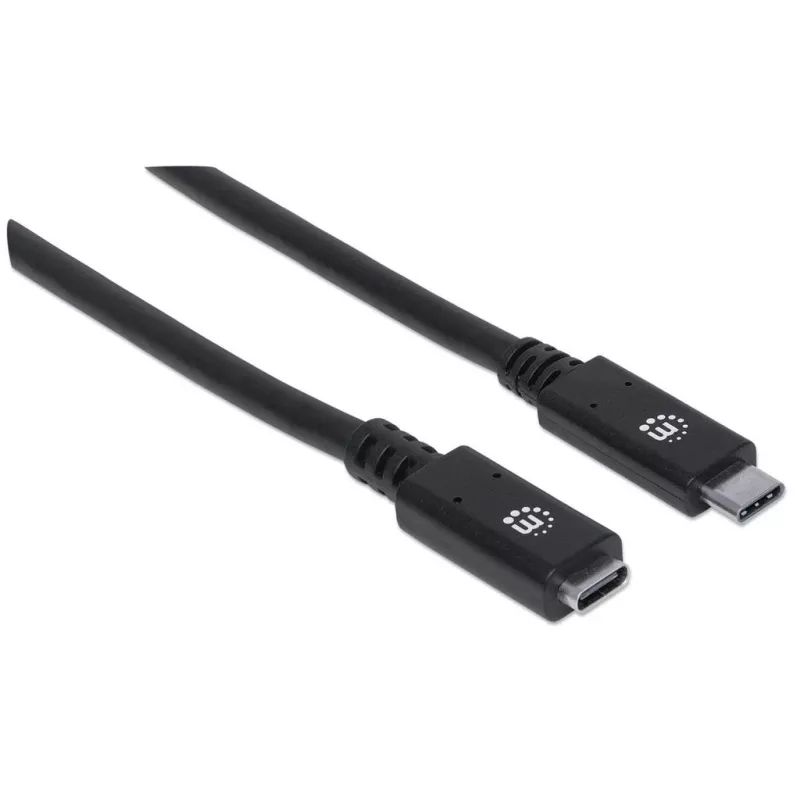 USB-C ilginamasis kabelis Manhattan 50cm Iš vyriškos į moterišką