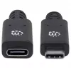 USB-C ilginamasis kabelis Manhattan 50cm Iš vyriškos į moterišką