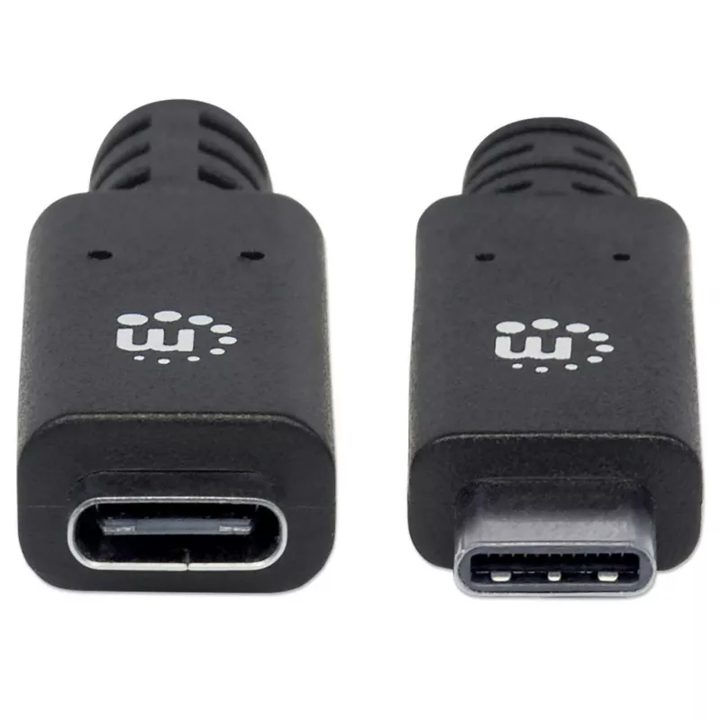 USB-C ilginamasis kabelis Manhattan 50cm Iš vyriškos į moterišką