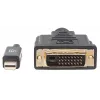 Manhattan Mini DisplayPort 1.2a į DVI-D 24+1 kabelis, 1080p@60Hz, 1,8 m, kištukas į kištuką, suderinamas su DVI-D, juodas, garantija visam naudojimo laikui