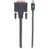 Manhattan Mini DisplayPort 1.2a į DVI-D 24+1 kabelis, 1080p@60Hz, 1,8 m, kištukas į kištuką, suderinamas su DVI-D, juodas, garantija visam naudojimo laikui