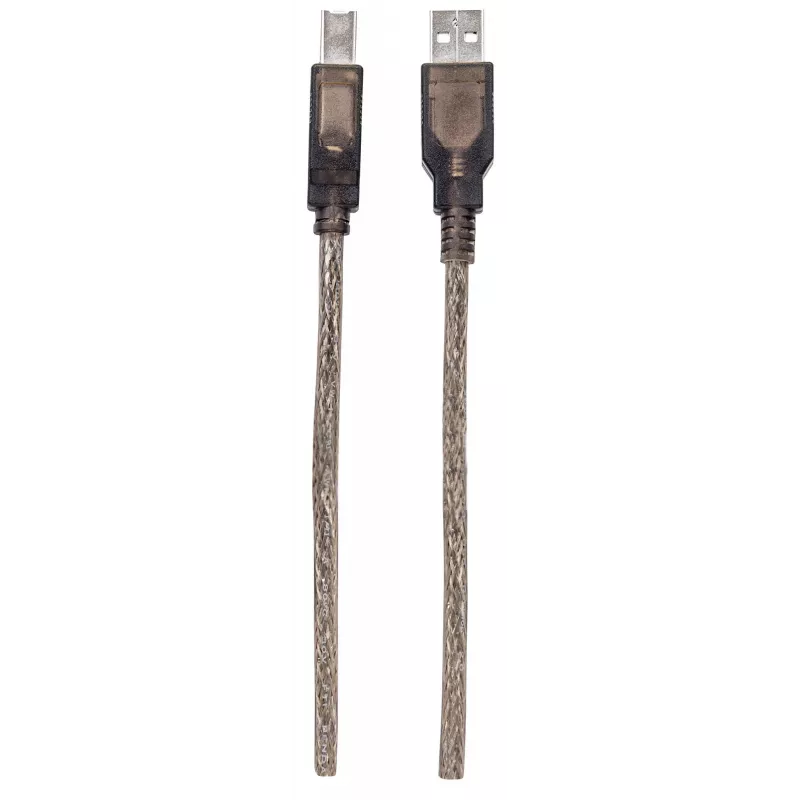 USB-A į USB-B kabelis Manhattan 15 m, vyriška/vyrška, aktyvus, juodas