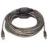 USB-A į USB-B kabelis Manhattan 15 m, vyriška/vyrška, aktyvus, juodas
