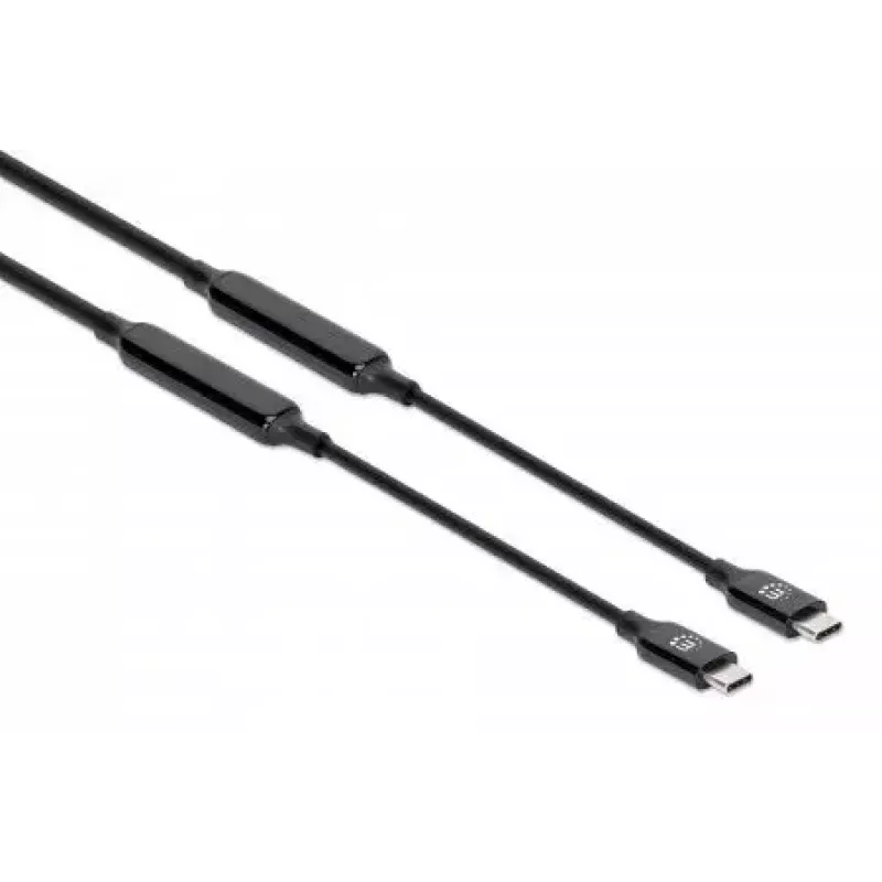 USB-C laidas Manhattan 5 m aktyvus vyriškas-vyriškas 10 Gbps 3 A juodas