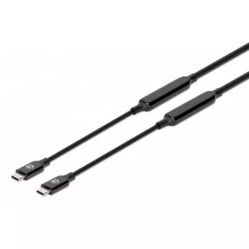 USB-C laidas Manhattan 5 m aktyvus vyriškas-vyriškas 10 Gbps 3 A juodas