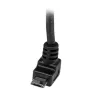 StarTech.com 1 m Micro USB laidas - A į viršų kampuotą Micro B, 1 m, USB A, Micro-USB B, USB 2.0, Vyriškas/Vyriškas, Juodas