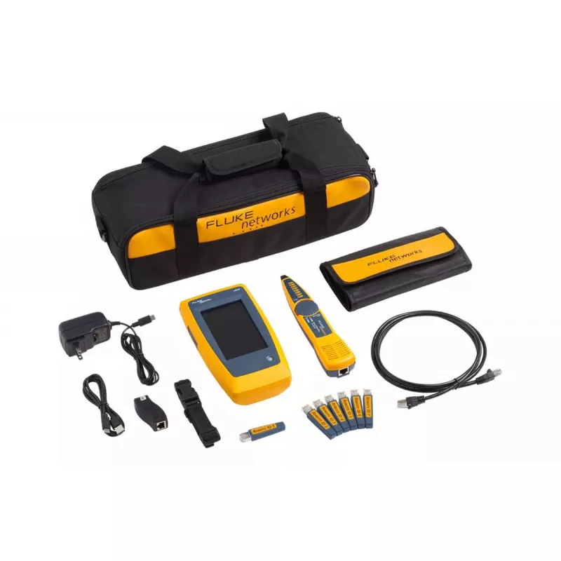 Fluke LinkIQ tinklo testeris juodas mėlynas oranžinis RJ-45 305 m