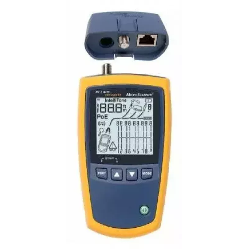 Kabelių testeris Fluke MicroScanner² mėlynas geltonas