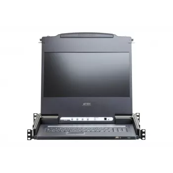 ATEN CL6700MW stovo konsolė 43,9 cm (17,3 col.) 1920 x 1080 pikseliai Metalinė Juoda 1U