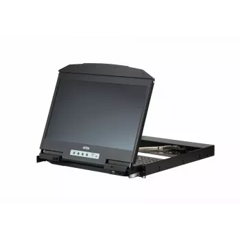 ATEN CL3800NW stovo konsolė 47 cm (18,5 col.) 1920 x 1080 pikseliai Metalas, Plastikas Juoda 1U