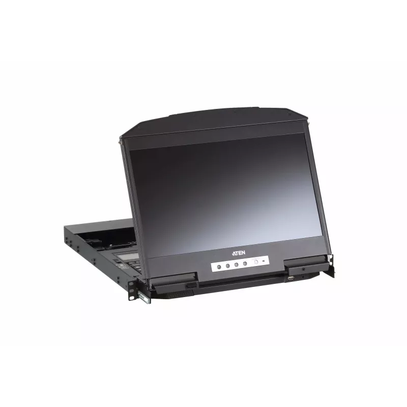 ATEN CL3800NW stovo konsolė 47 cm (18,5 col.) 1920 x 1080 pikseliai Metalas, Plastikas Juoda 1U