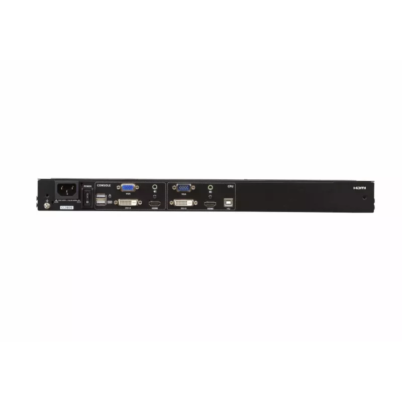 ATEN CL3800NW stovo konsolė 47 cm (18,5 col.) 1920 x 1080 pikseliai Metalas, Plastikas Juoda 1U