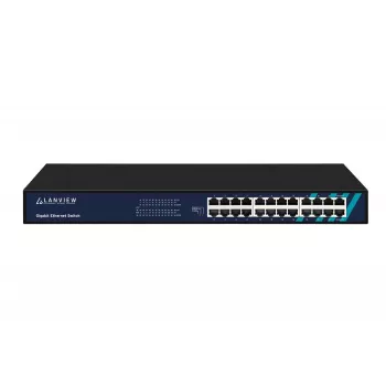 Nevaldomas komutatorius Lanview LVN-1UMOUNT-24PORT-1G 24 prievadų Gigabit Ethernet komutatorius, 1U montavimui