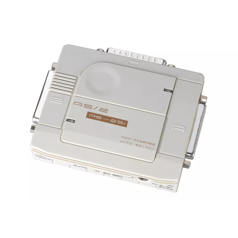 ATEN AS251S RS232 serijinis automatinis perjungiklis (2 į 1), laidinis, 0–80 %, 0–50 °C, 50 g, 1/2 RS232